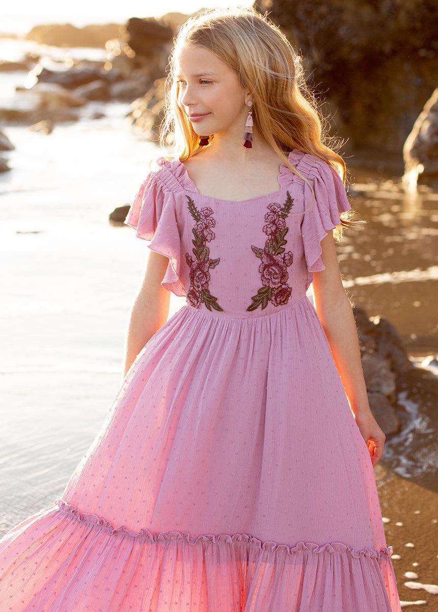 Dewi Dress in Pale Orchid Girls Product Image