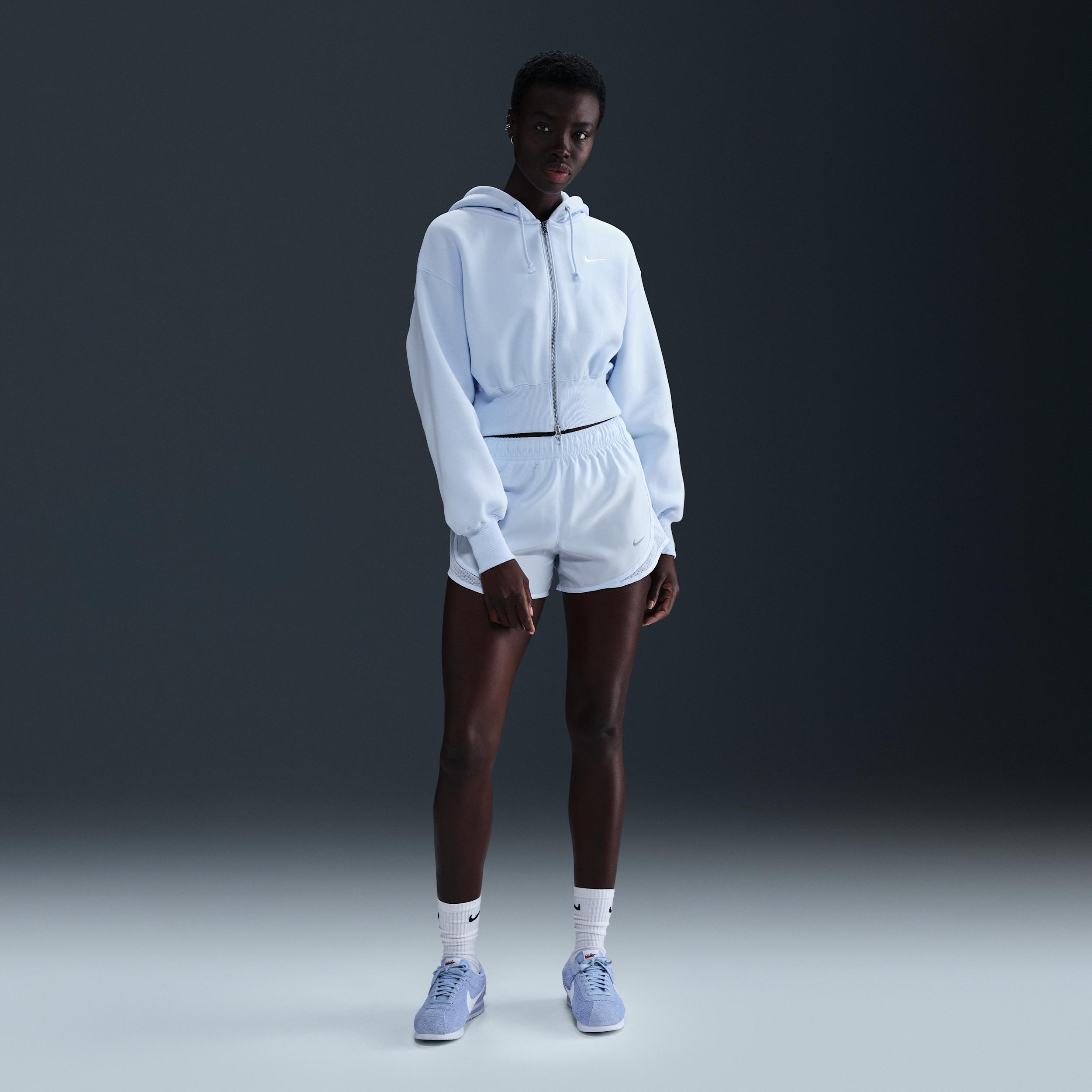 Nike Womens Sportswear Phoenix Fleece Crop Full-Zip Hoodie Product Image