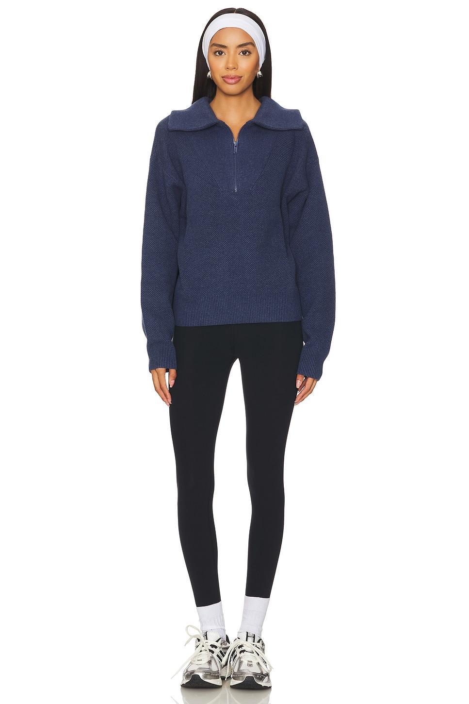 Cozy Cotton Silk Collared Half Zip LUNYA Product Image