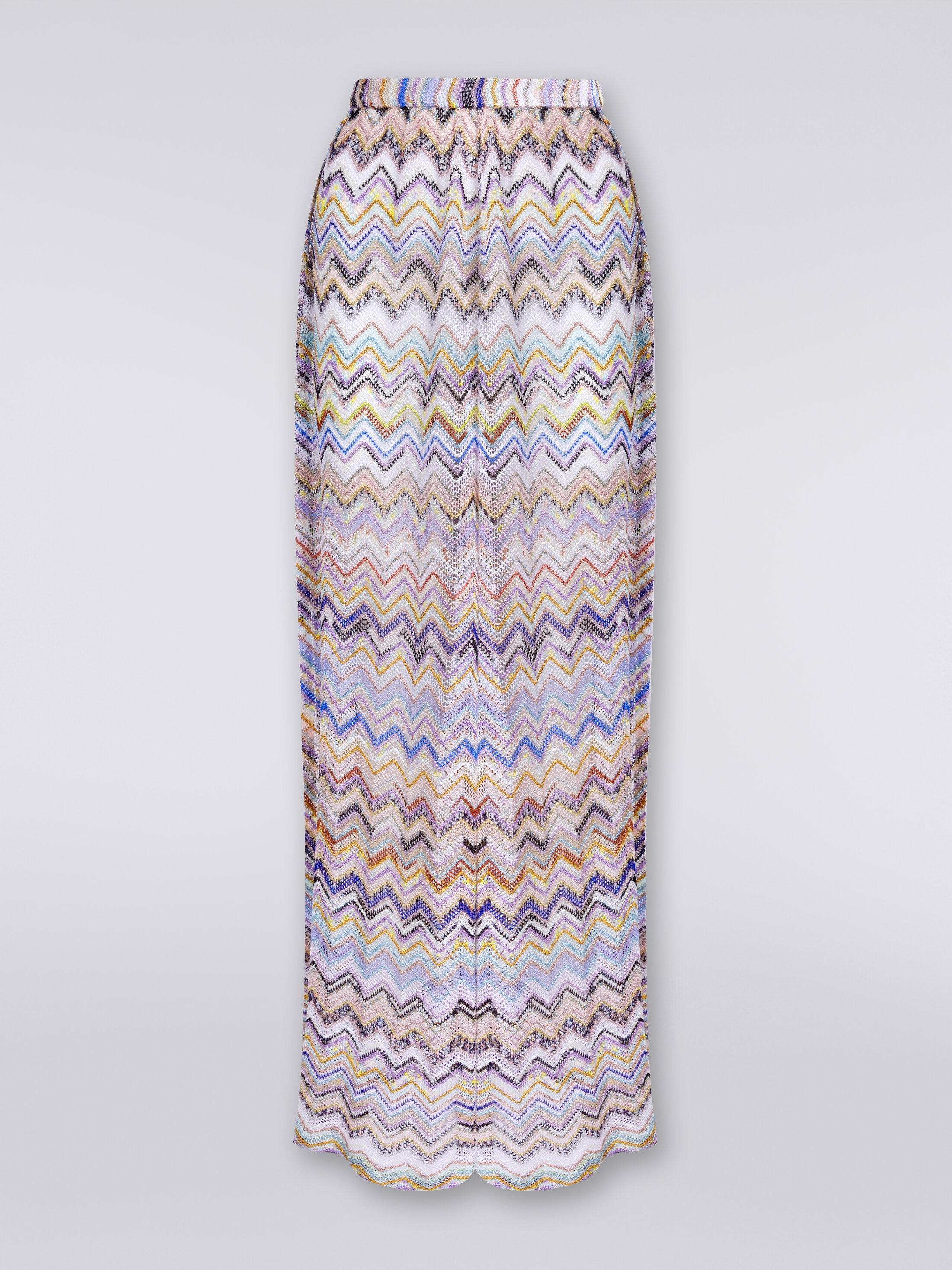 Trousers in zigzag mesh viscose with lurex Product Image