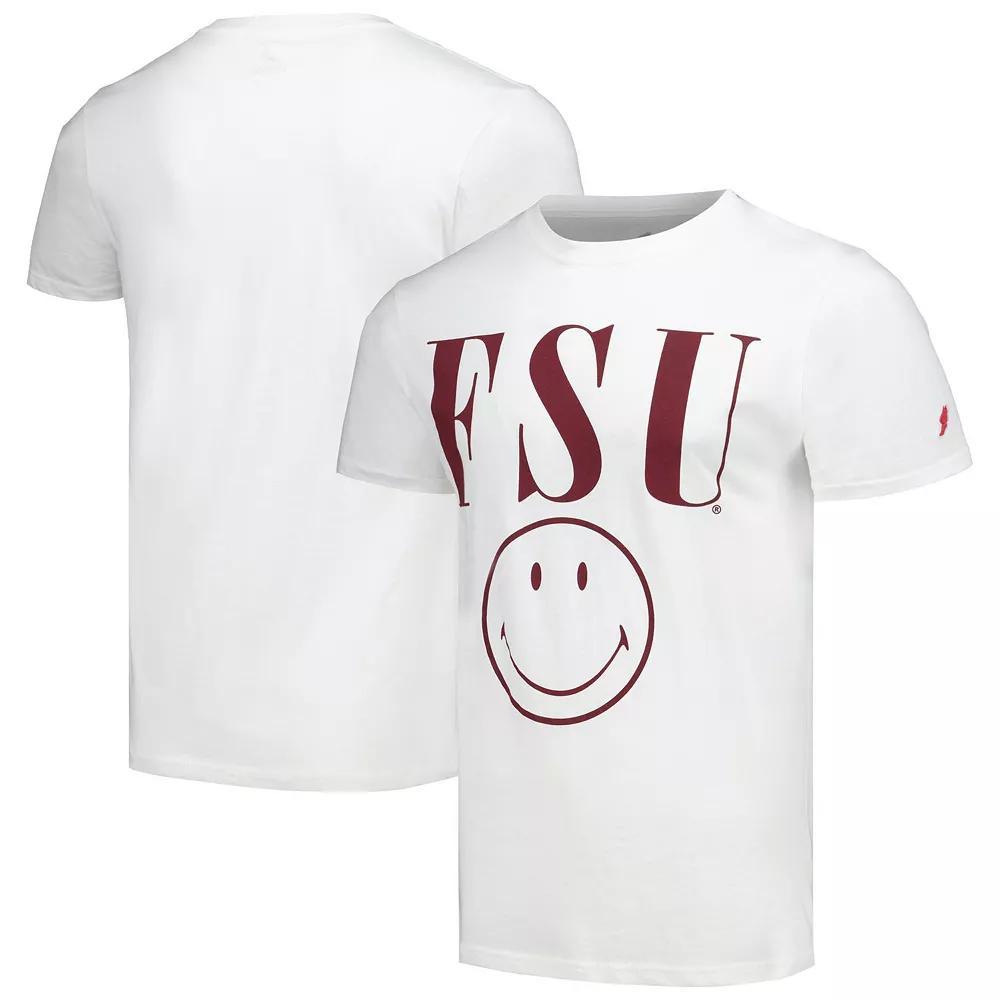 Men's League Collegiate Wear White Florida State Seminoles Smiley All American T-Shirt, Size: Medium Product Image