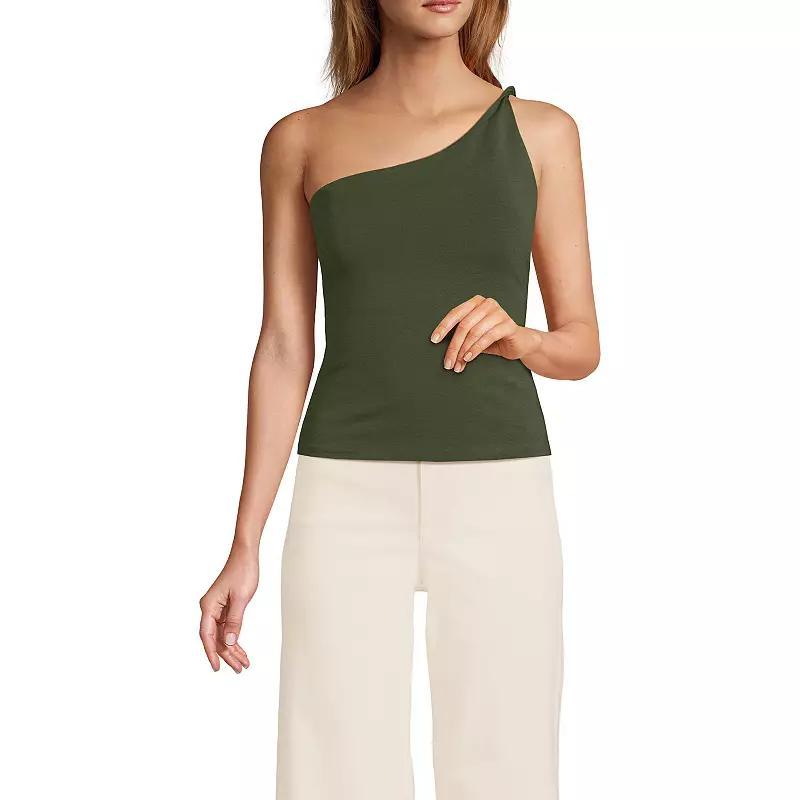 Women's Lands' End Slender One Shoulder Top, Size: XL, Black Product Image