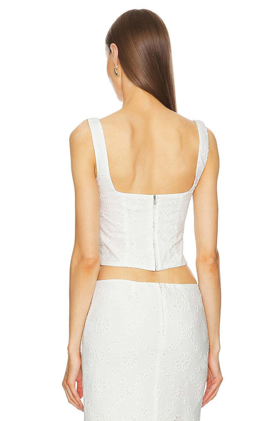 Eyelet Corset Top Helsa Product Image