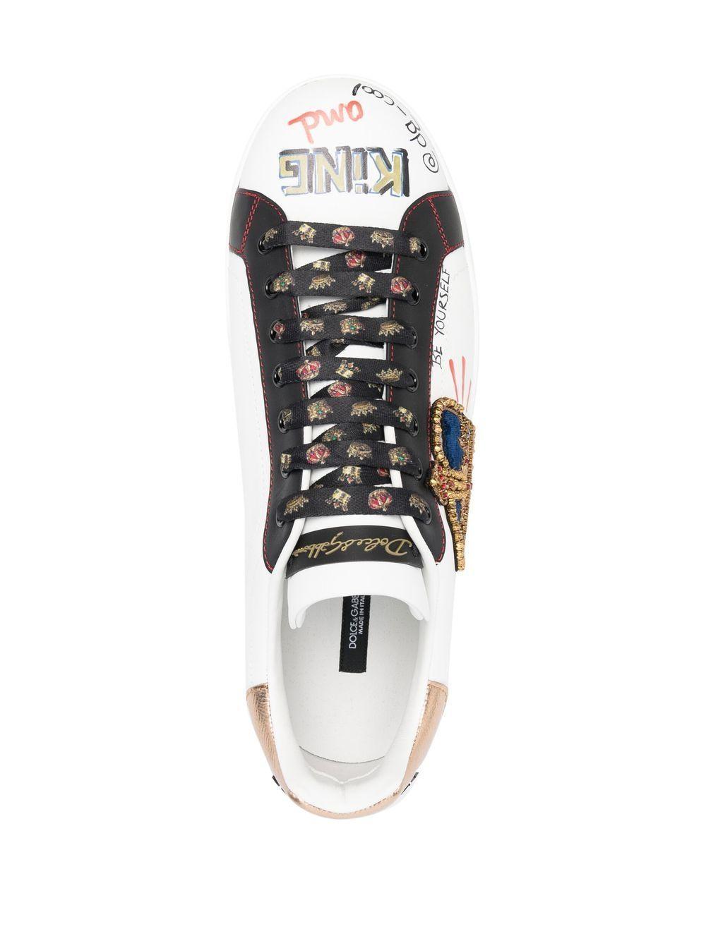 Portofino patch-detail leather sneakers Product Image