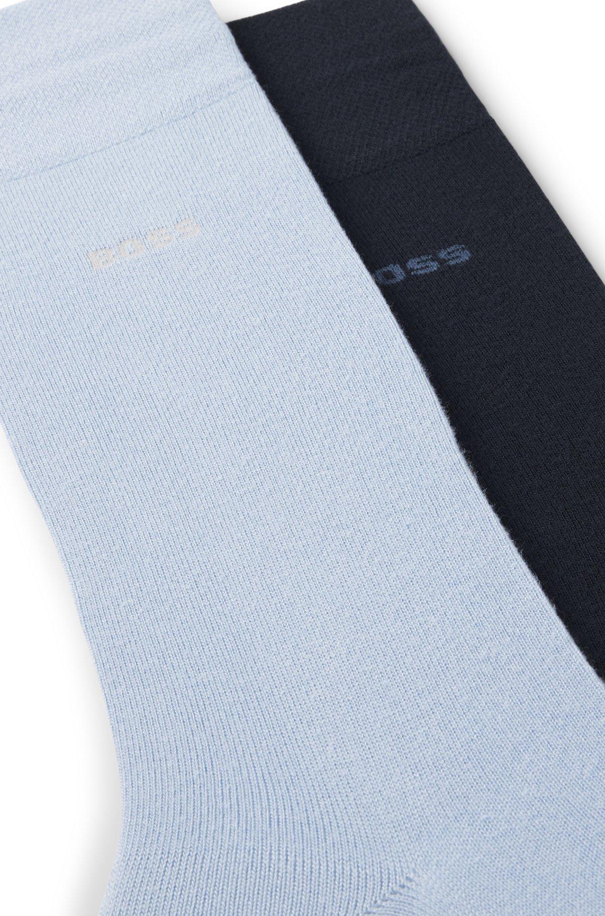 Two-pack of regular-length socks in stretch fabric Product Image