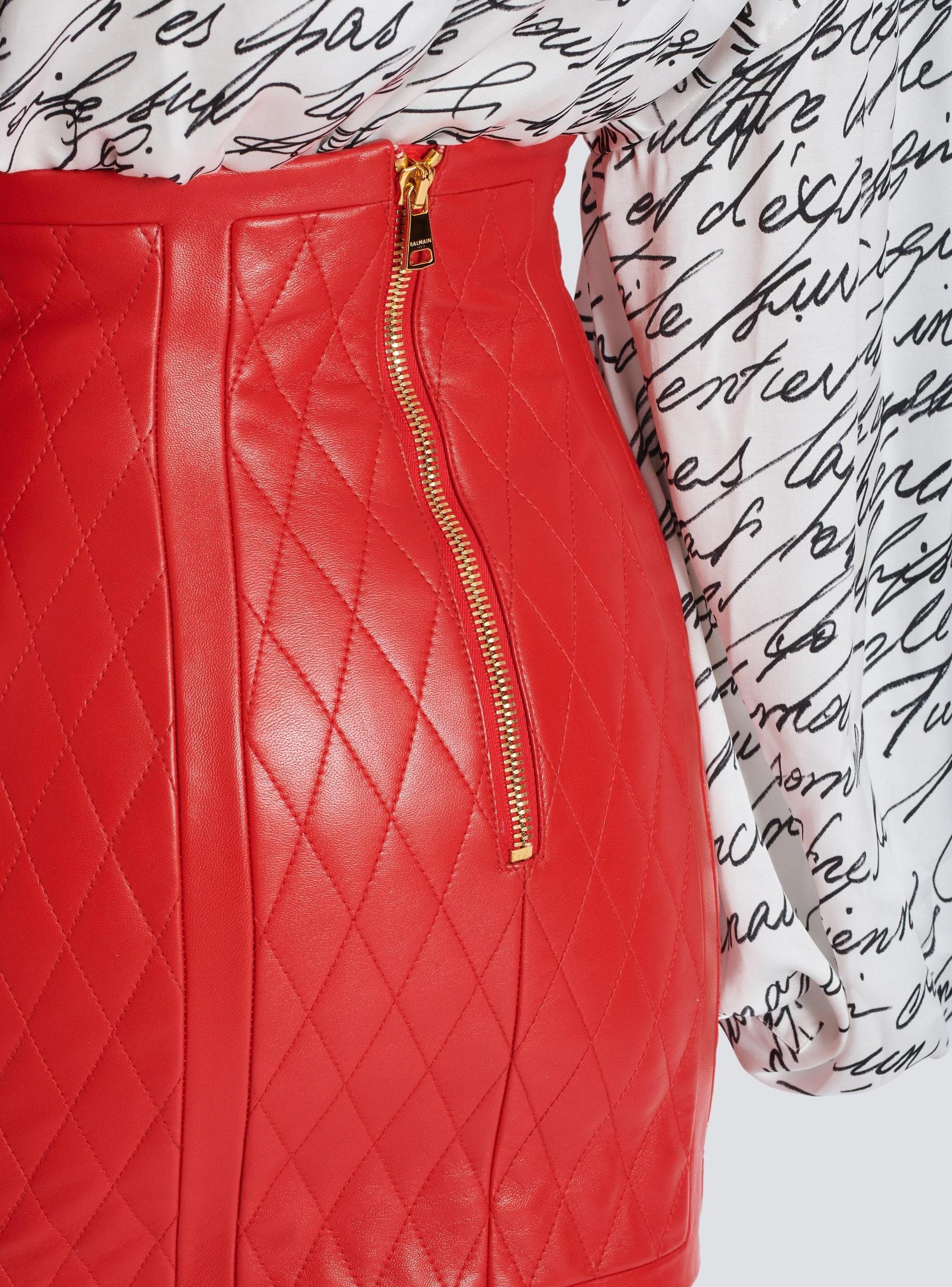 Quilted lambskin skirt with diamond motif Product Image
