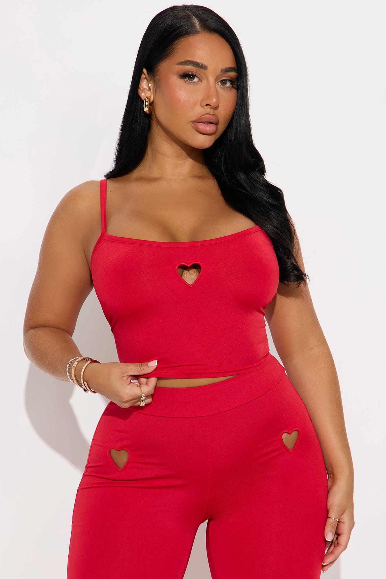Hearts In Motion Pant Set - Red Product Image