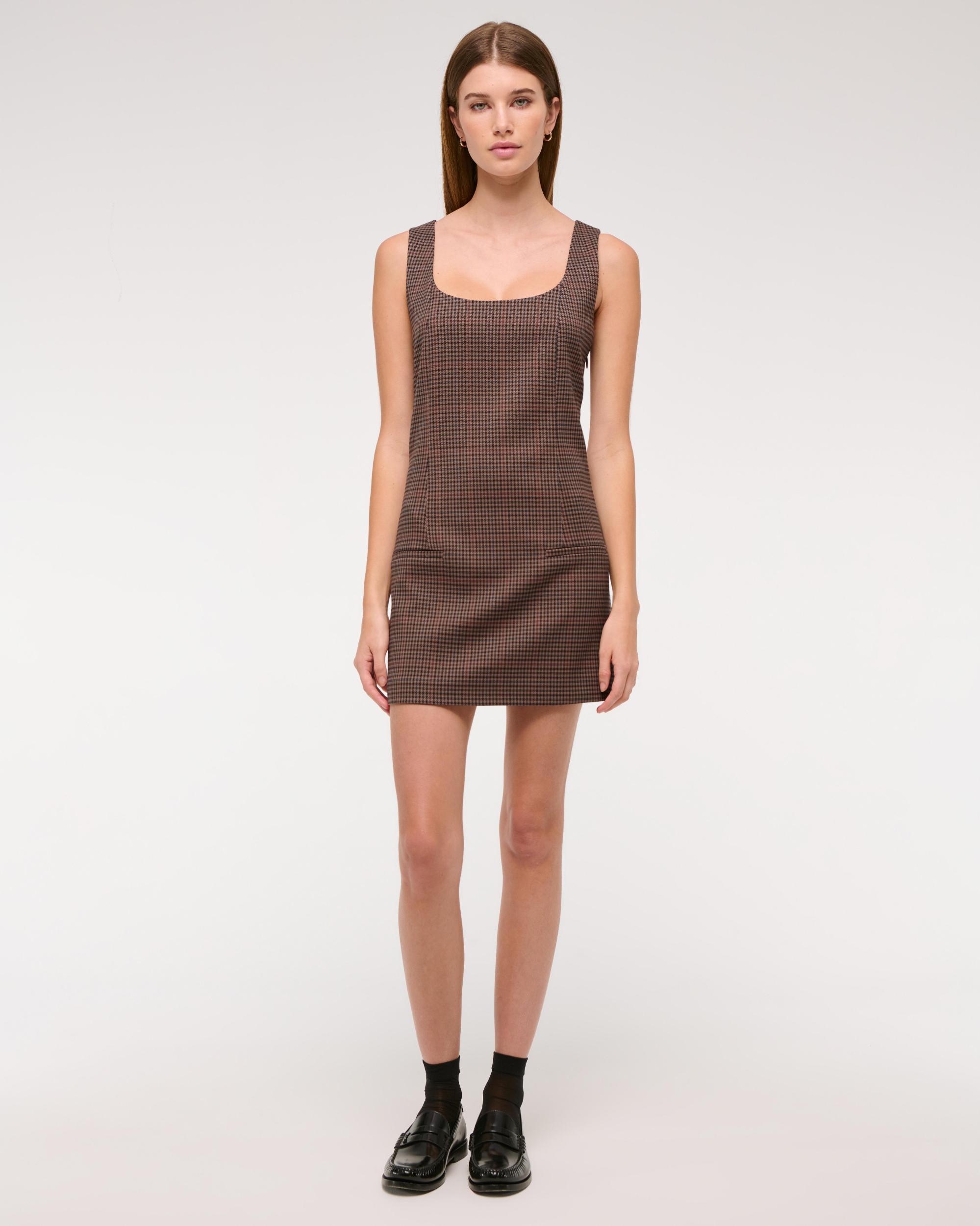 Vegan Suede Pinafore Mini Dress Product Image