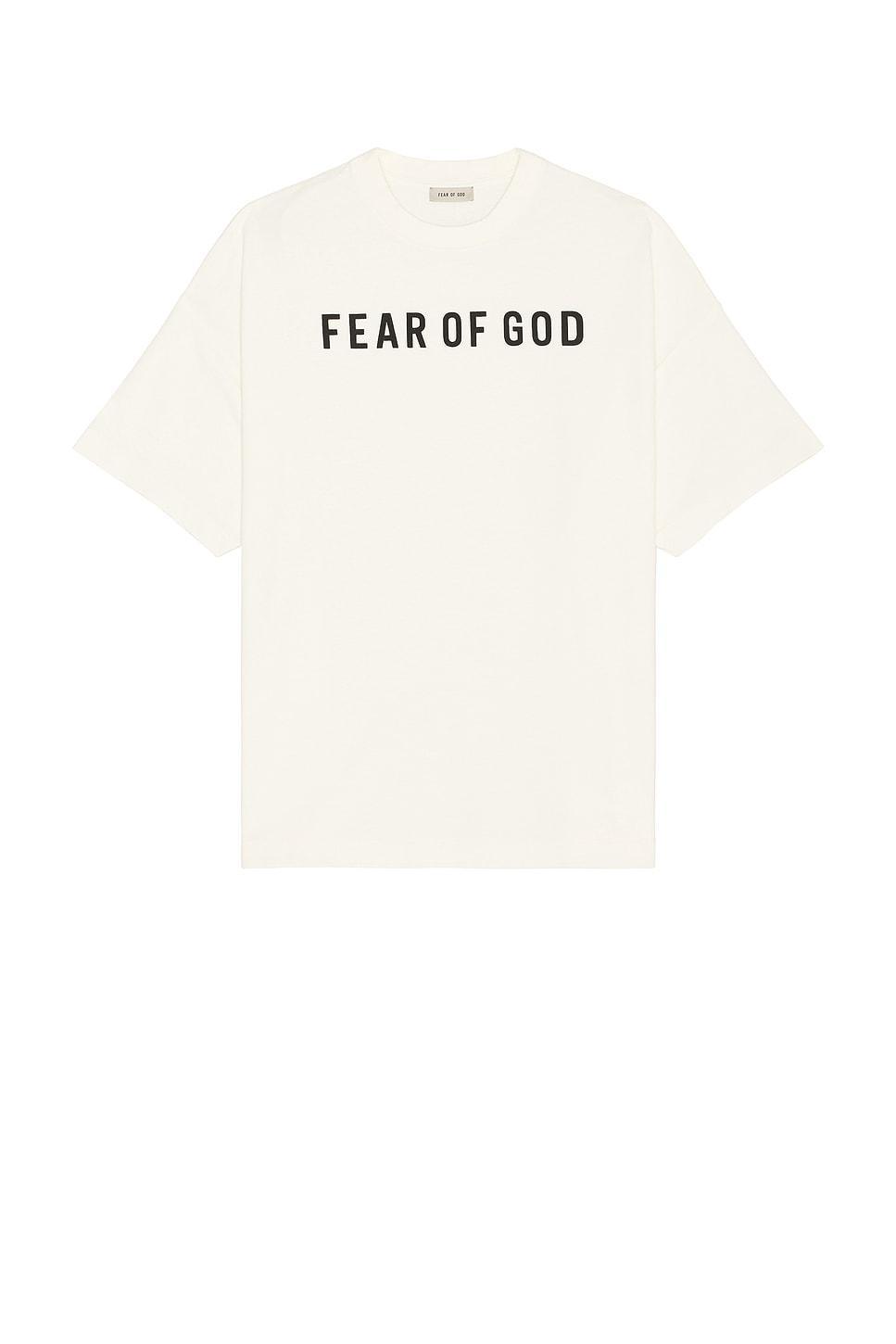 Short Sleeve Tee - Fear Of God Logo Black Print Product Image