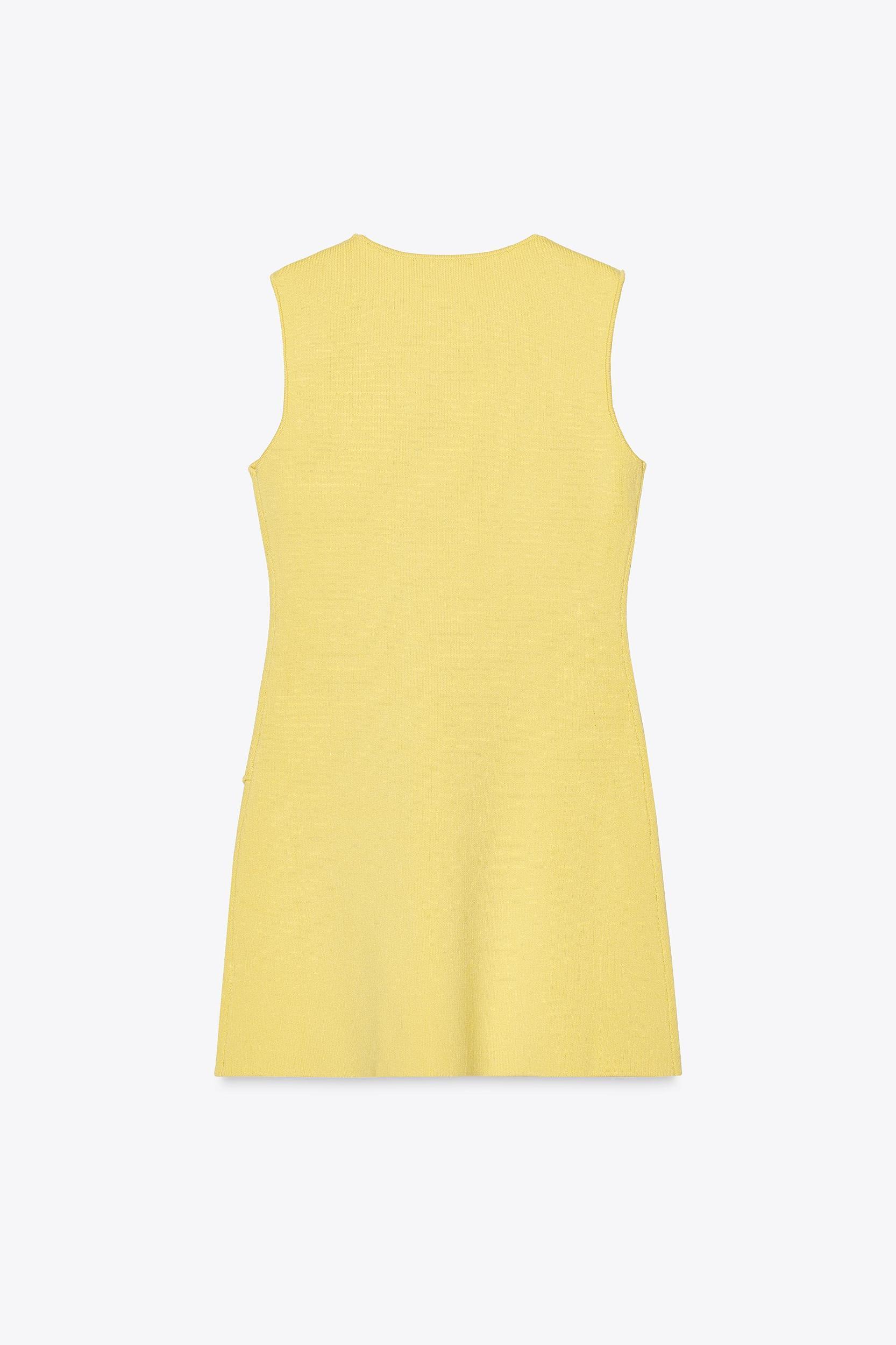 IRREGULAR BUTTON KNIT DRESS Product Image