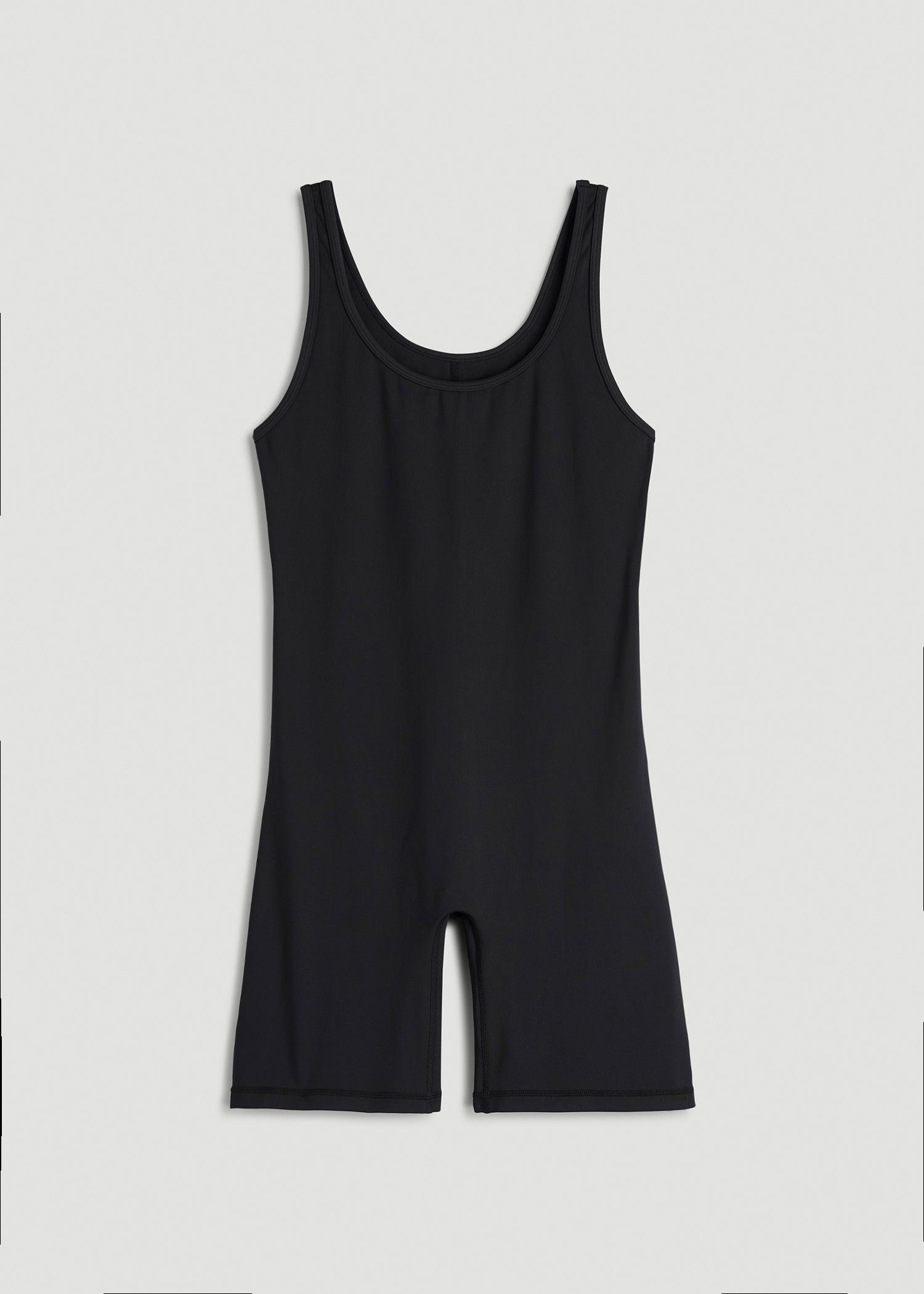 Balance Scoopneck Romper for Tall Women in Black Product Image