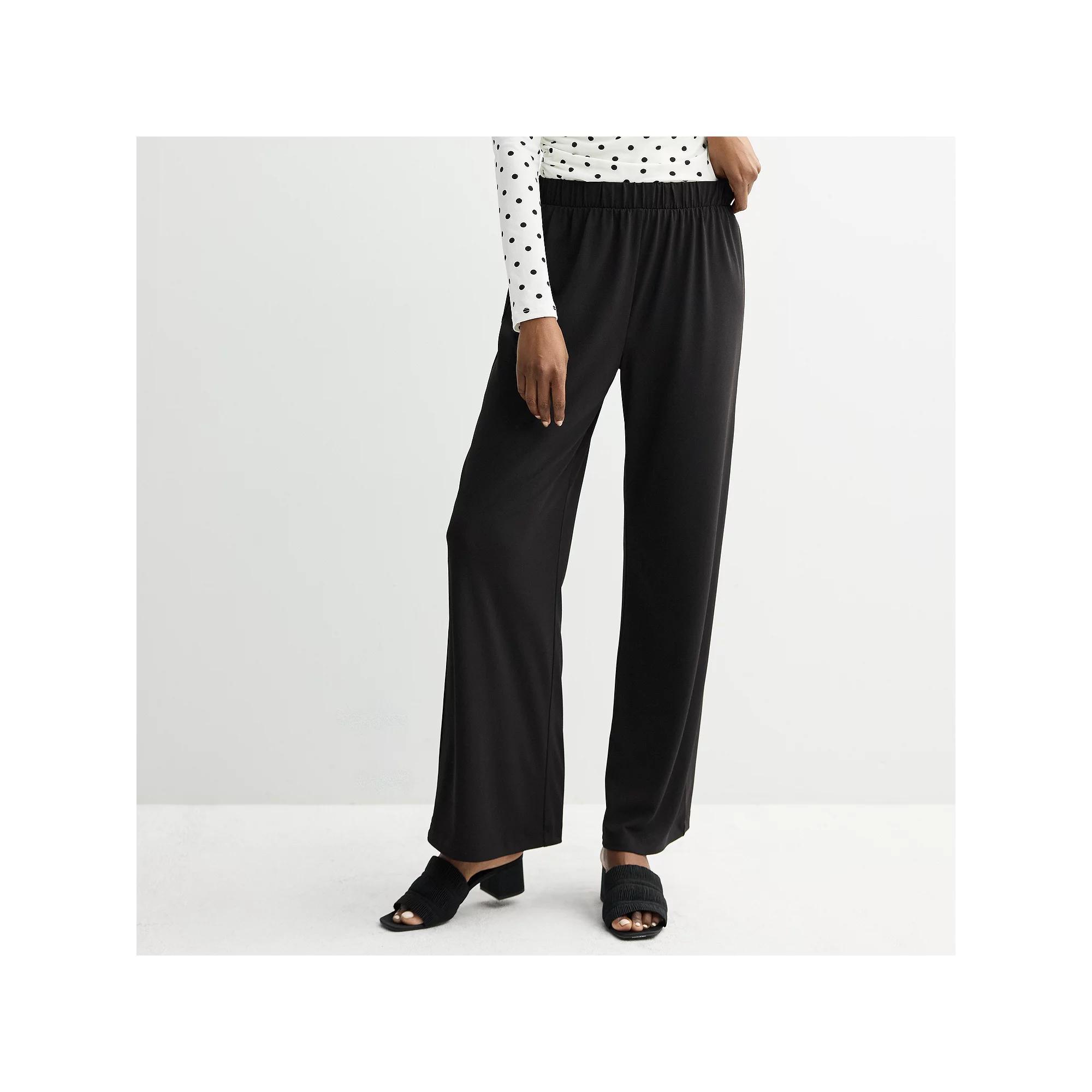 Women's INTEMPO™ High-Rise Knit Pull-On Pants, Size: XXL, Black Product Image