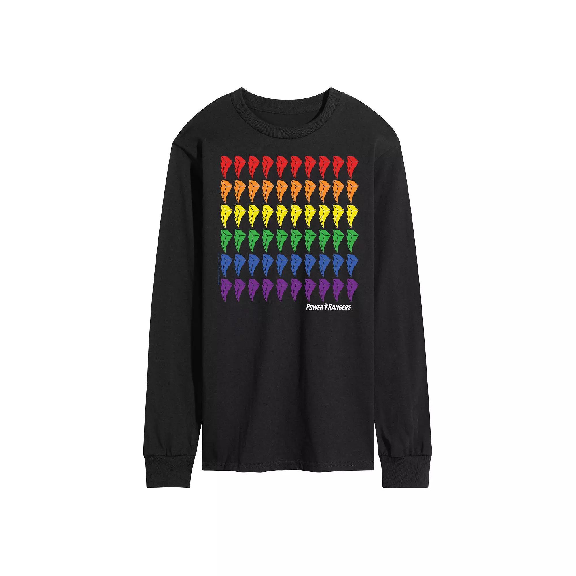Mens Power Rangers Bolt Pride Long Sleeve Graphic Tee Product Image