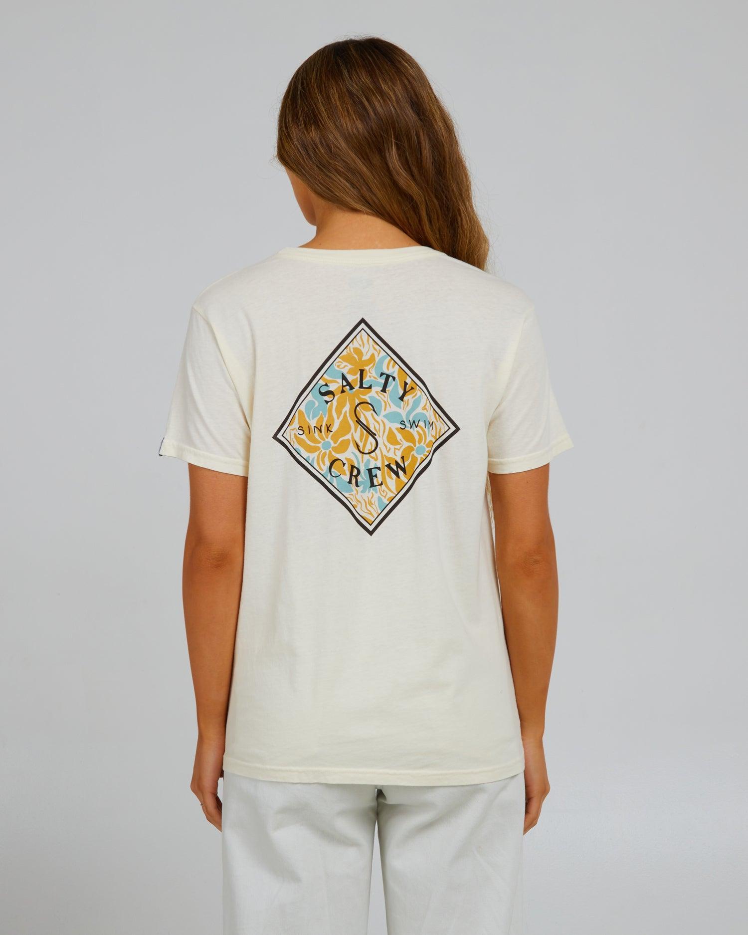Floral Tippet Boyfriend T - Off White Product Image