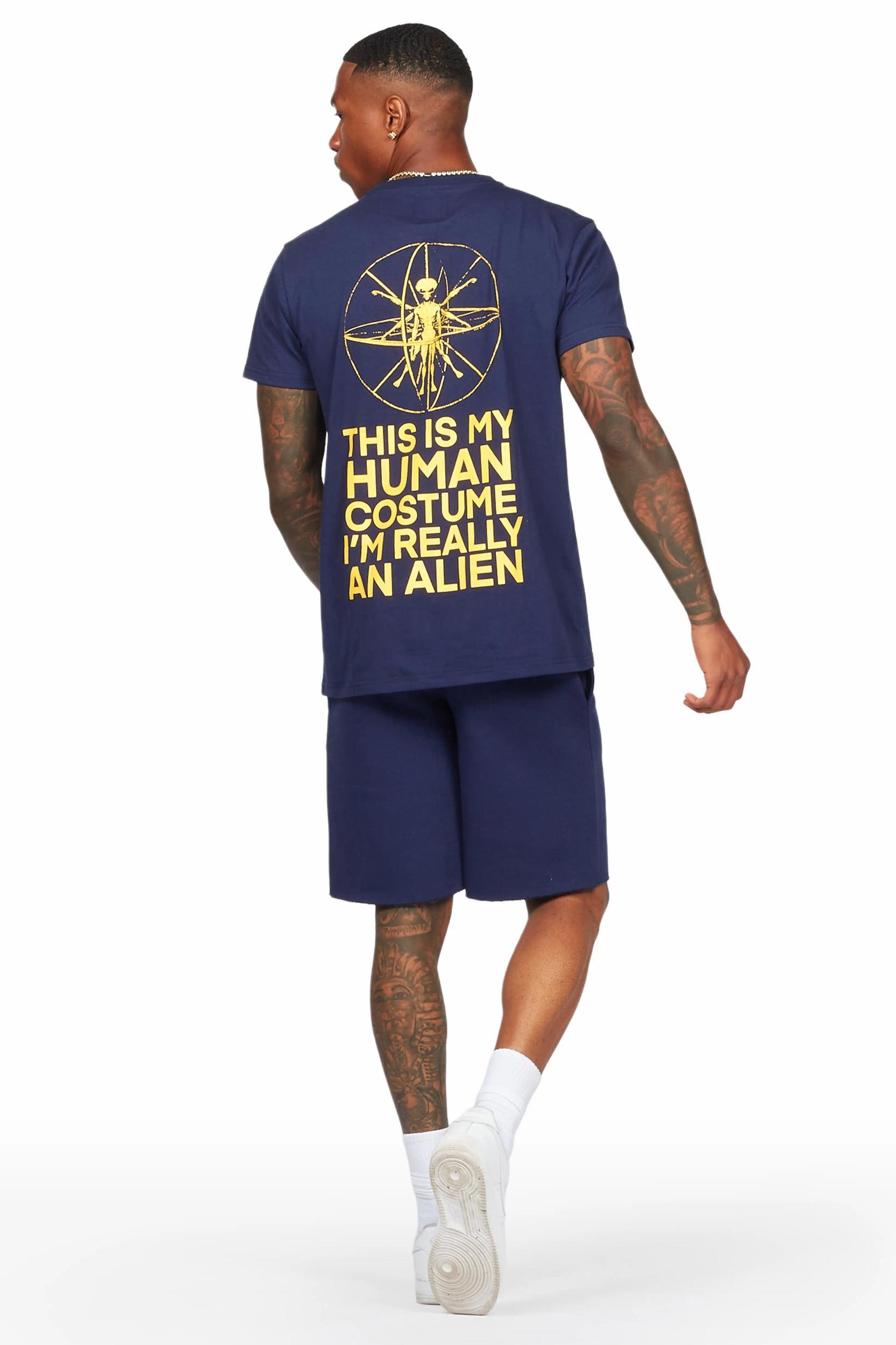 Yarden Navy T-Shirt/Short Set Male Product Image