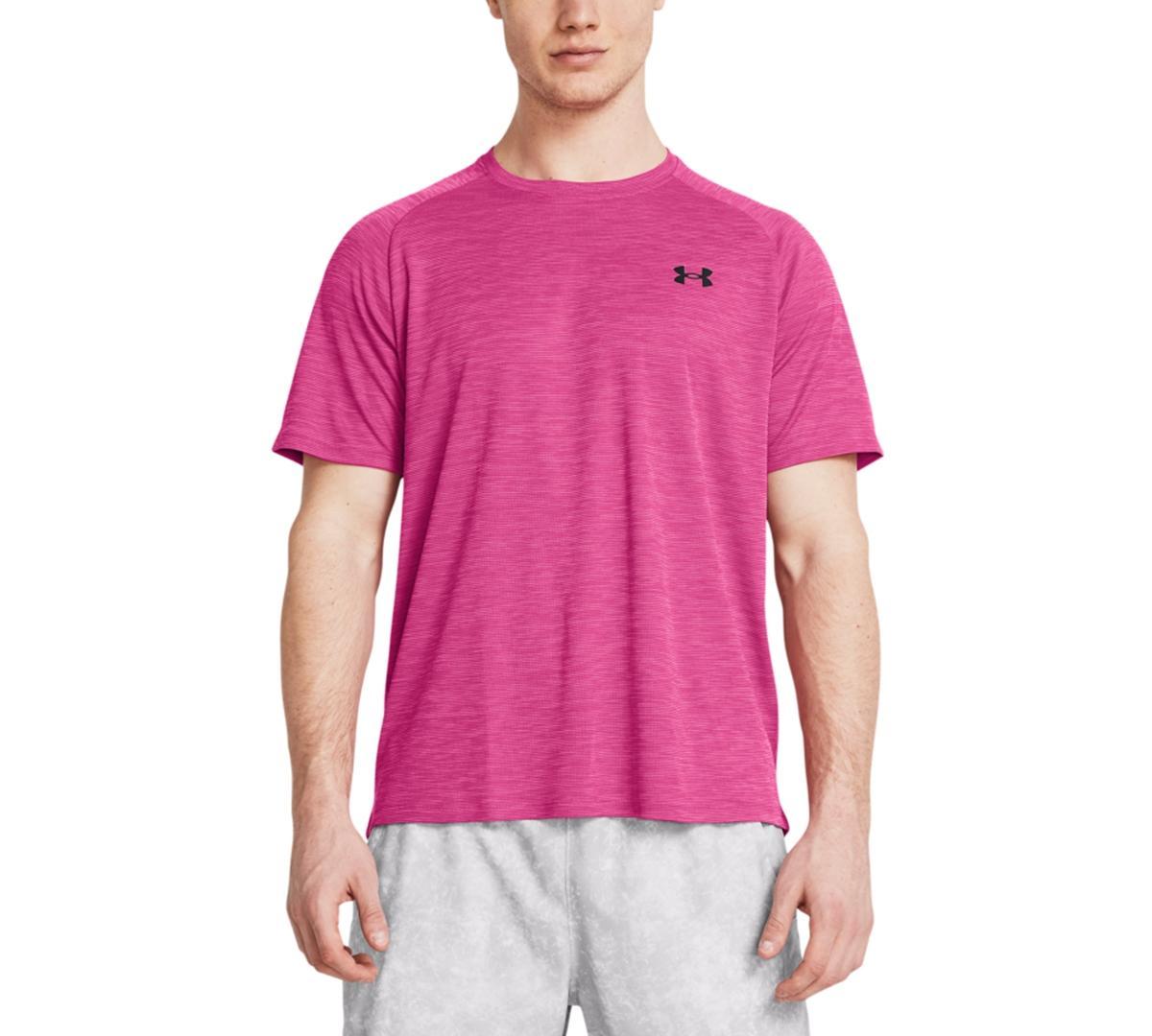 Men's Under Armour Tech Textured Short Sleeve Tee, Size: Medium, Castlerock Product Image