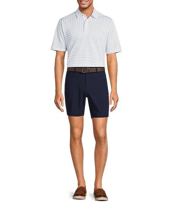 Roundtree & Yorke Performance Short Sleeve Mini Palm Print Polo Shirt Product Image