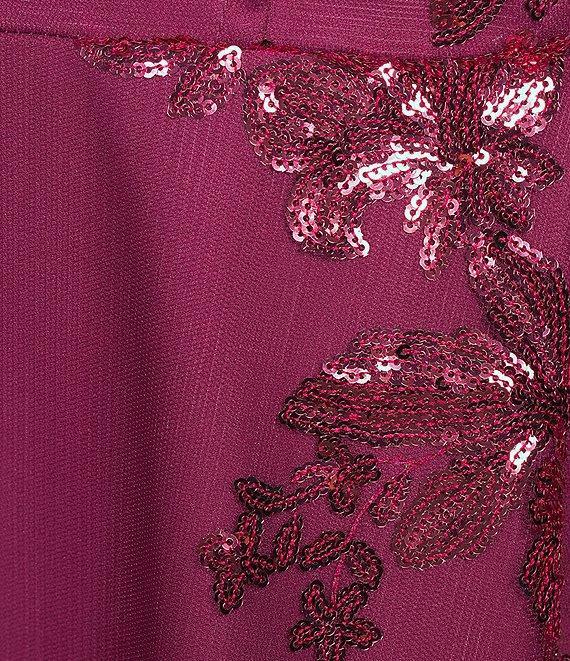 City Vibe Plus Size Embellished Sequin Spaghetti Strap Sweetheart Neck Ball Gown Product Image