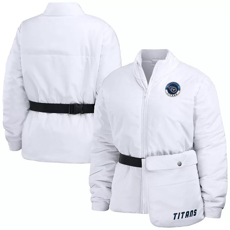 Women's WEAR by Erin Andrews  White Dallas Cowboys Packaway Full-Zip Puffer Jacket, Size: 2XL Product Image