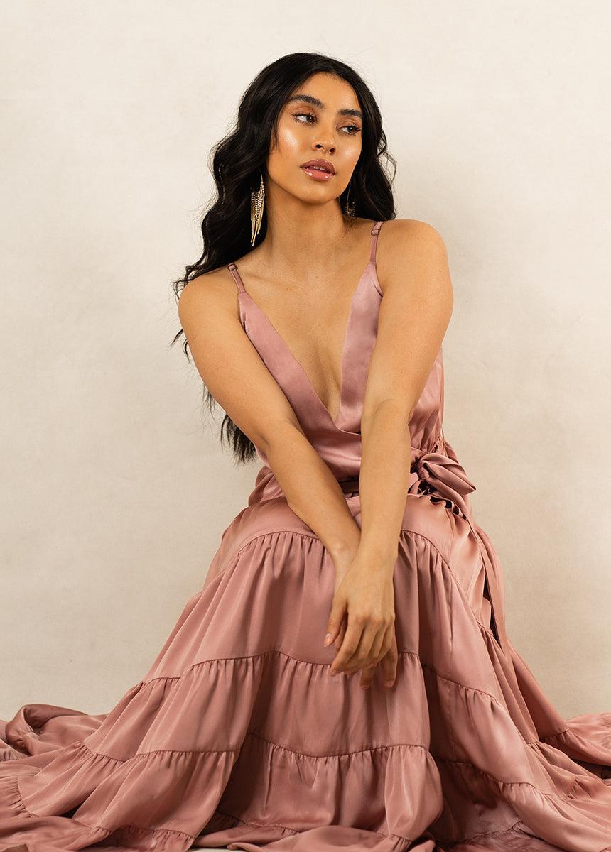 Zayla Bridesmaid Dress in Mauve Female Product Image
