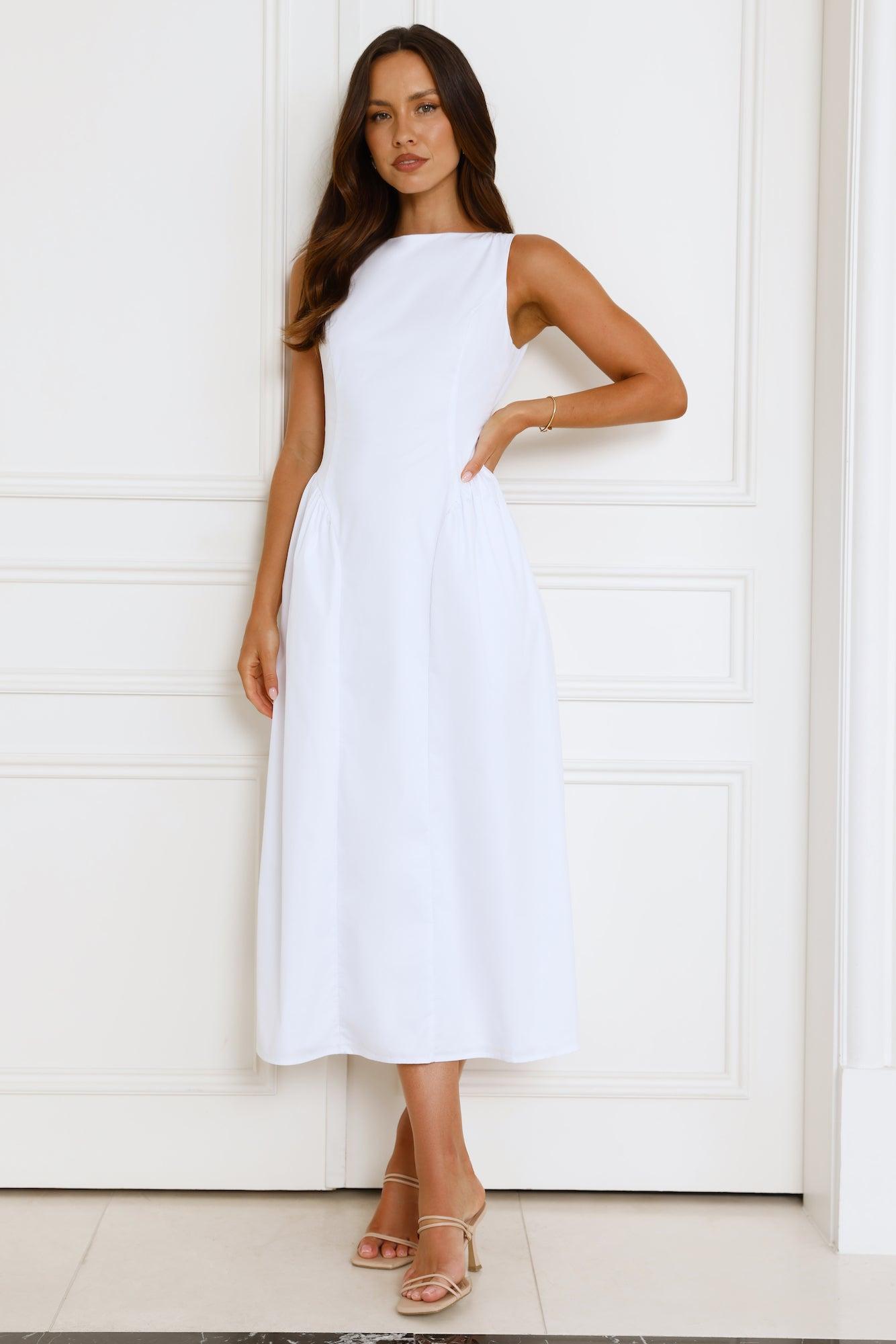 Style Spectacular Midi Dress White Product Image