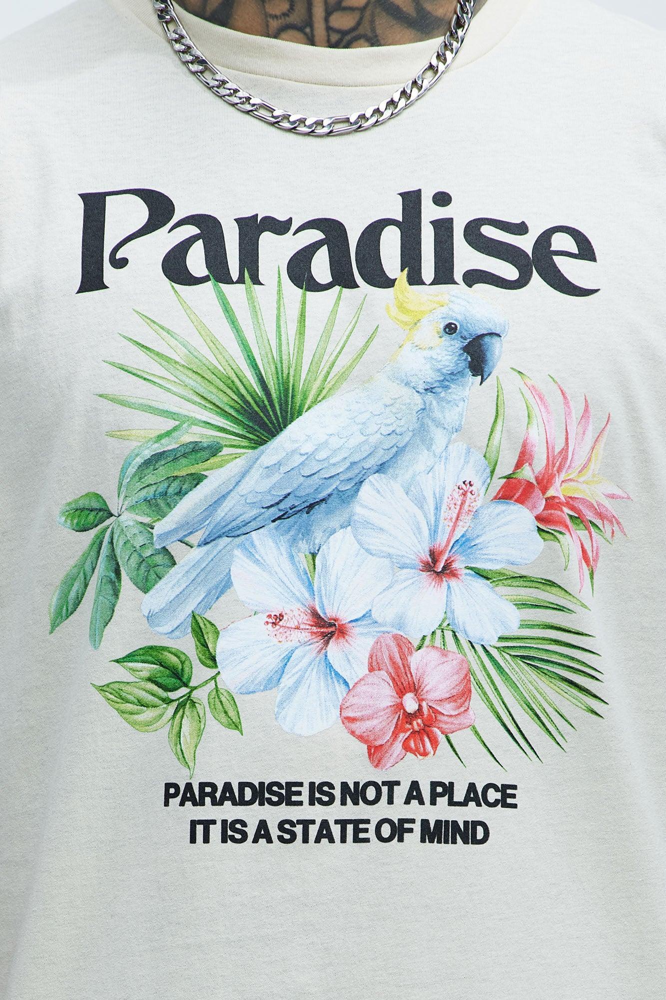 Paradise Bird Short Sleeve Tee - Cream Product Image