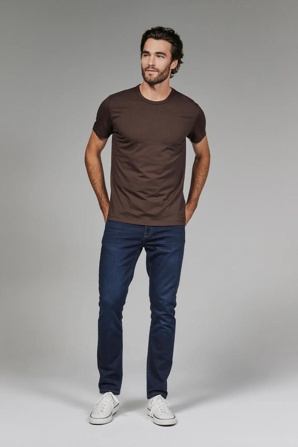 Modal Crew Neck Tee - Coffe Product Image