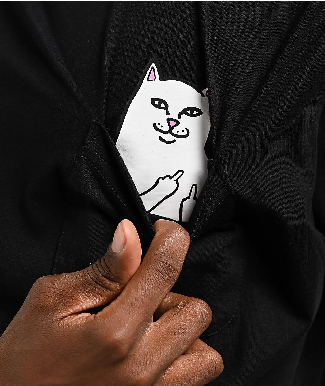 RIPNDIP Lord Nermal Black Pocket T-Shirt Product Image