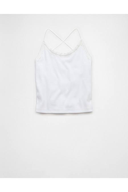 AE Strappy Go Lucky Cropped Lace Tank Top Women's Product Image