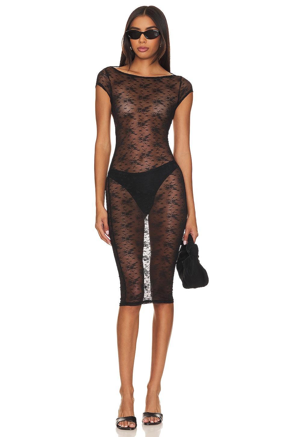 Laila Sheer Midi Dress superdown Product Image
