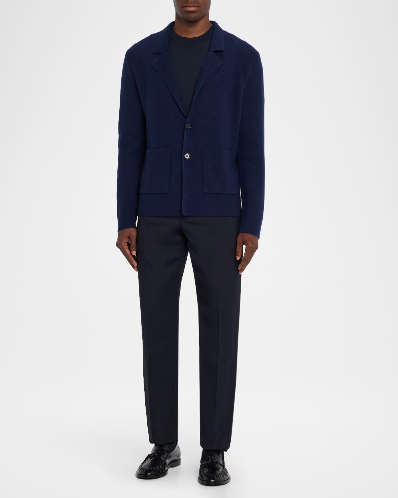 Men's Worsted Cashmere Knit Patch-Pocket Blazer Product Image