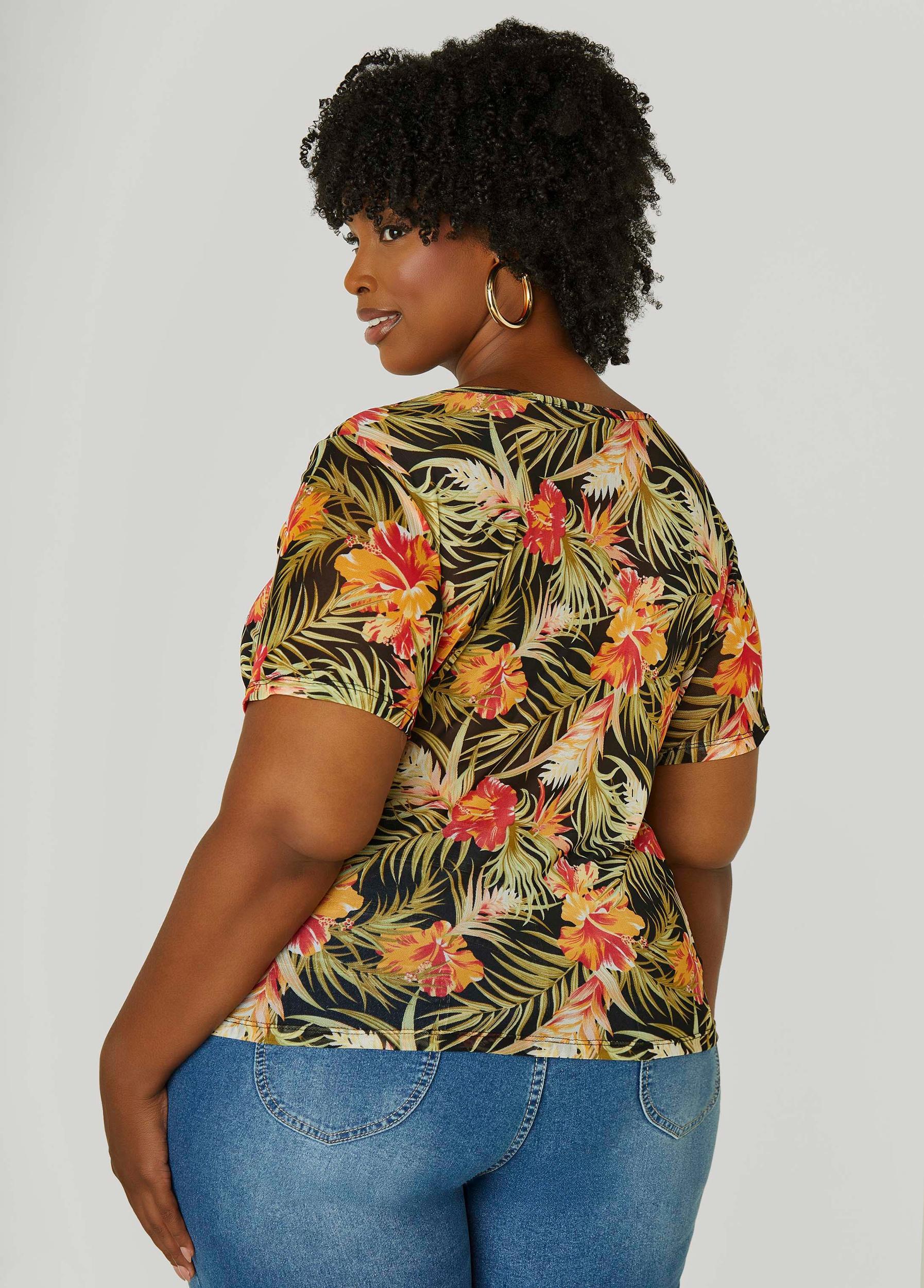 Floral Mesh Tee Product Image