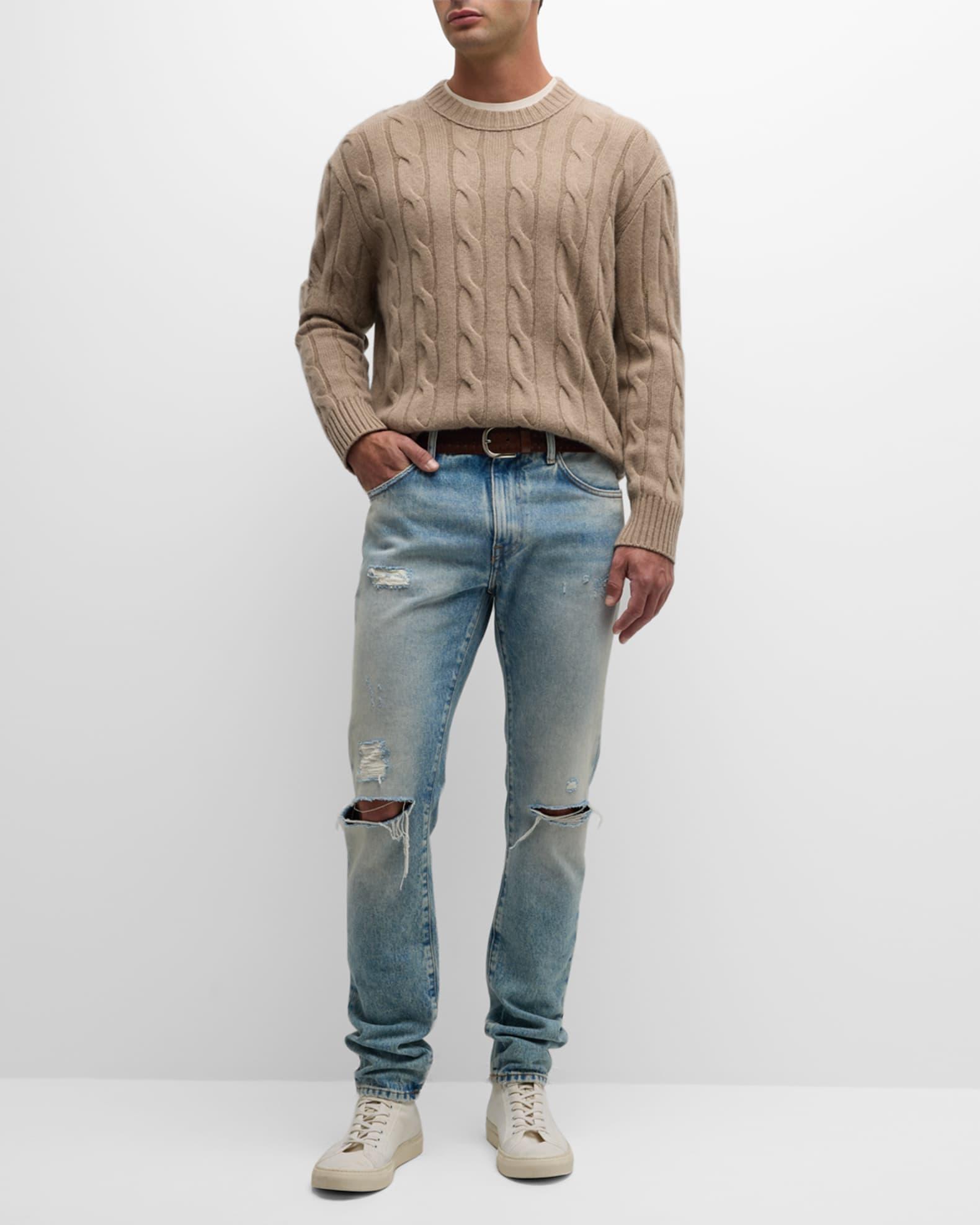 Men's Cashmere Cable-Knit Sweater Product Image