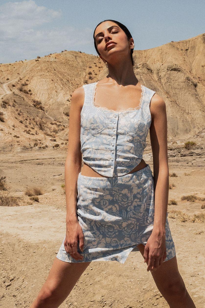Front Button Lace Top Product Image