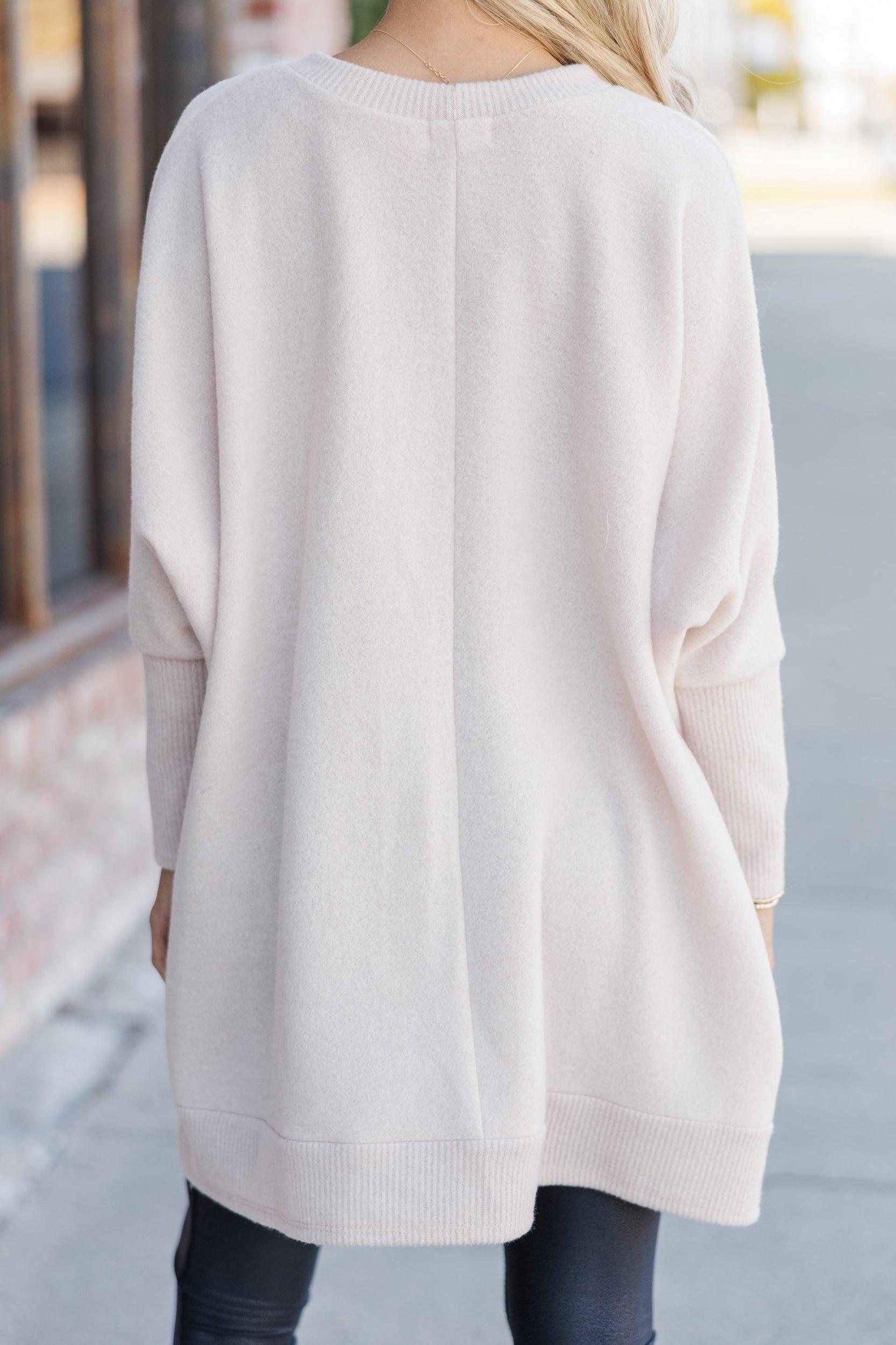 Always Fun Oatmeal Brown Tunic Female Product Image