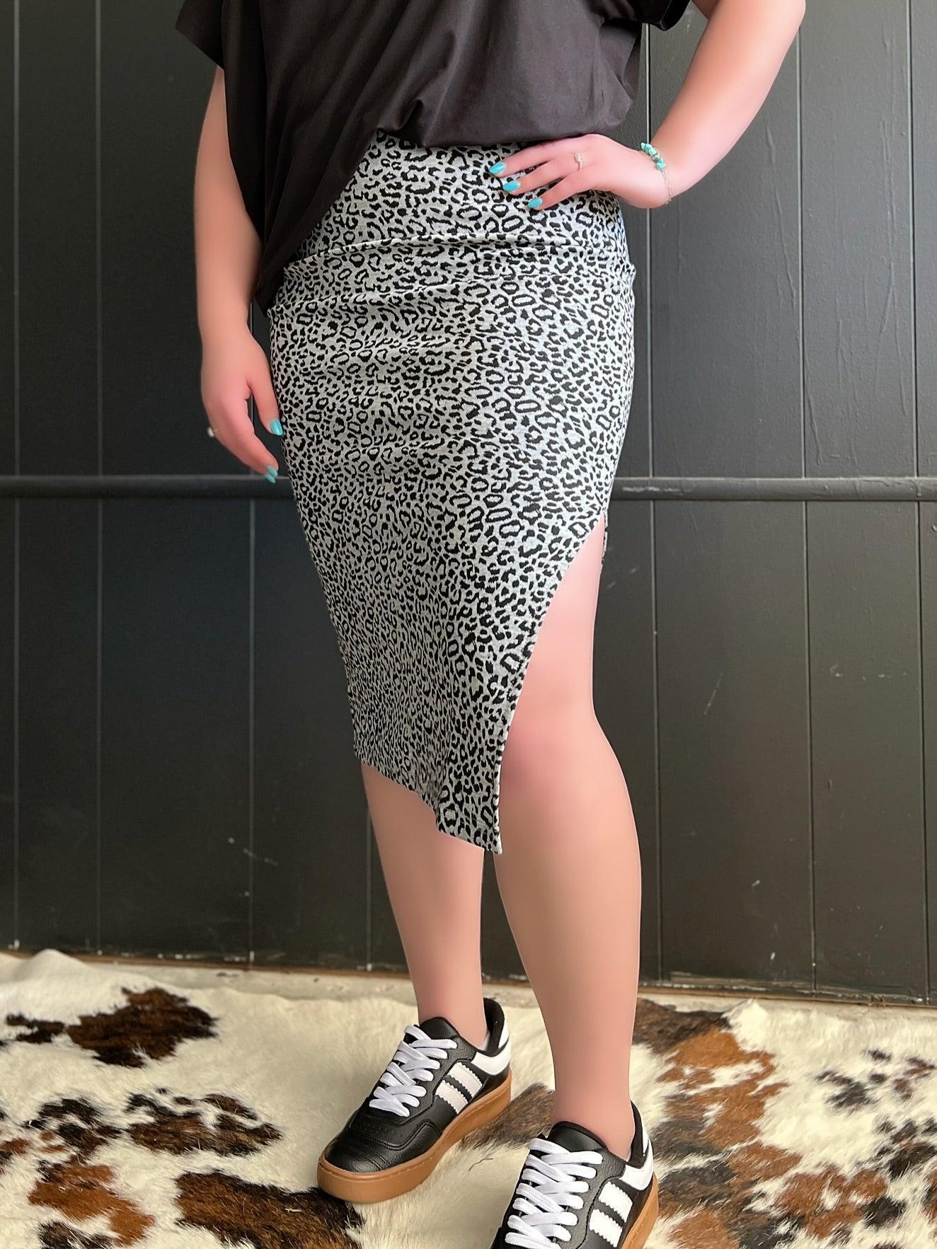 Leopard Midi Skirt - 2 Colors Product Image