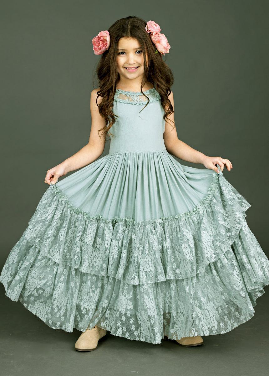 Catrin Dress in Seaglass Girls Product Image