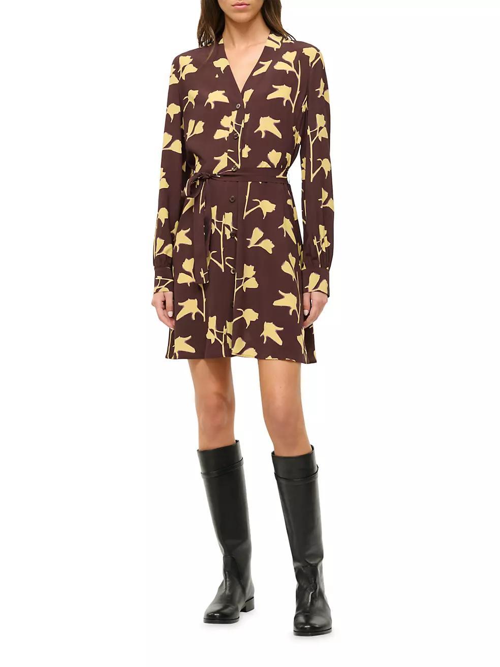 Babs Flora Tie-Waist Shirtdress Product Image