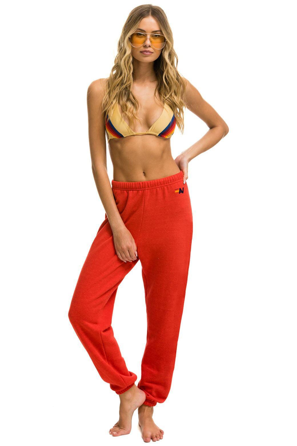 BOLT 5 SWEATPANTS - NEON RED Female Product Image