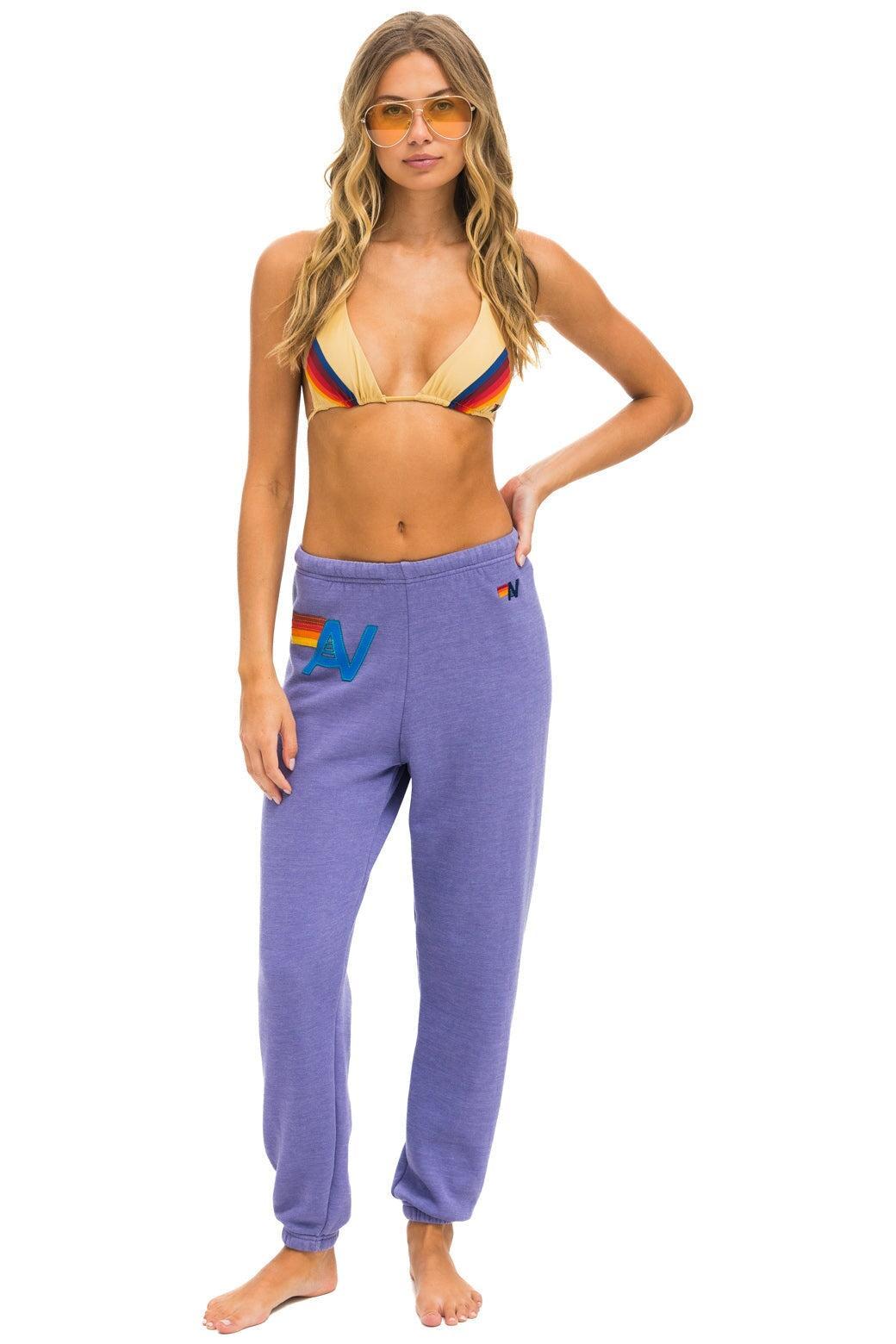 LOGO STITCH SWEATPANTS - LAVENDER Female Product Image