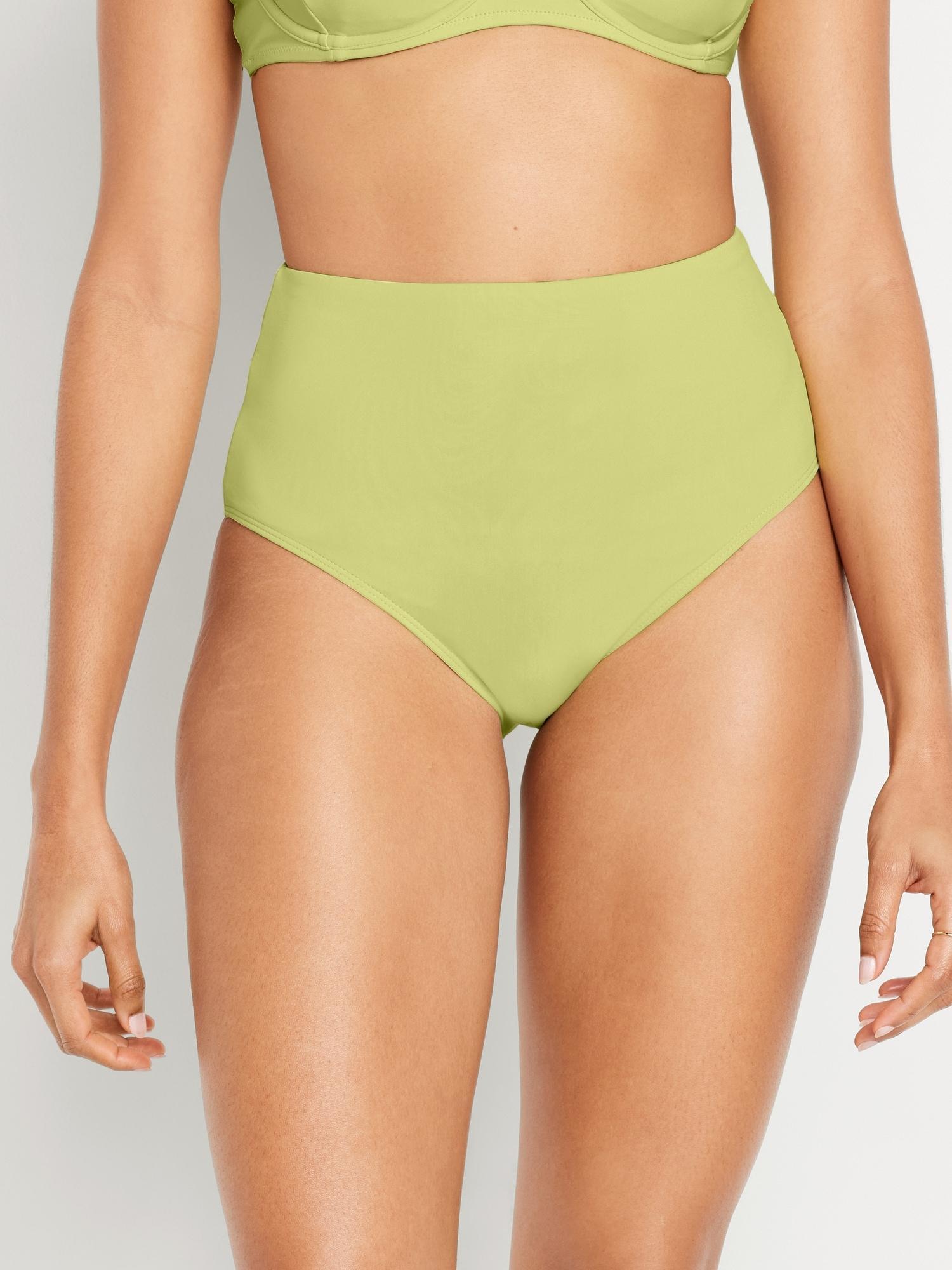 High-Waisted French-Cut Bikini Swim Bottoms Product Image