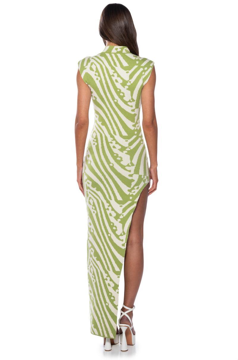 CAUGHT MY EYE MOCK NECK KNIT MAXI DRESS Product Image