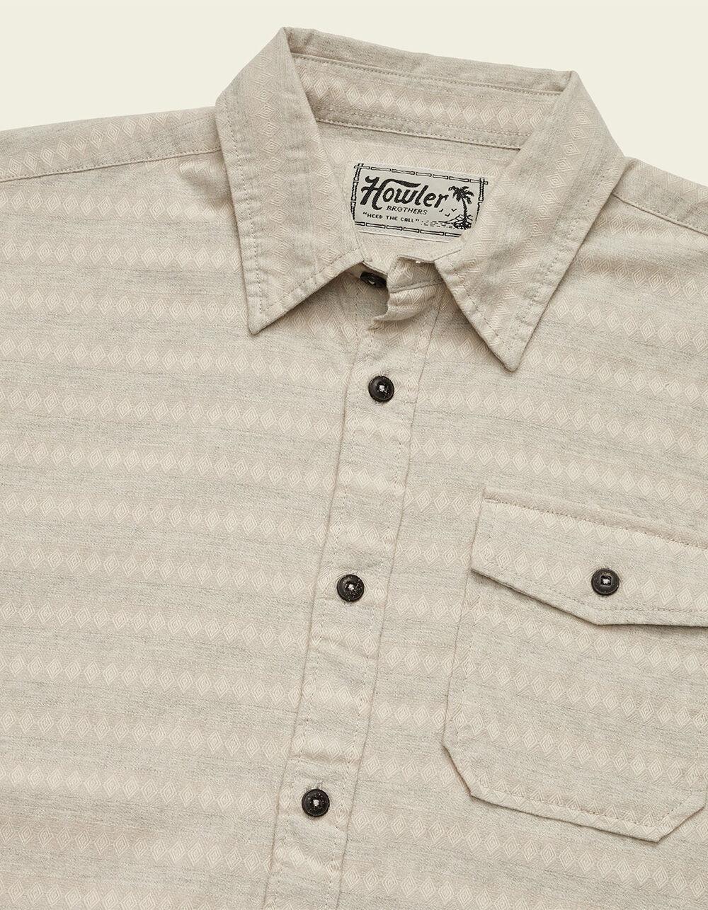 HOWLER BROTHERS San Gabriel Mens Button Up Shirt - OFF WHITE Product Image