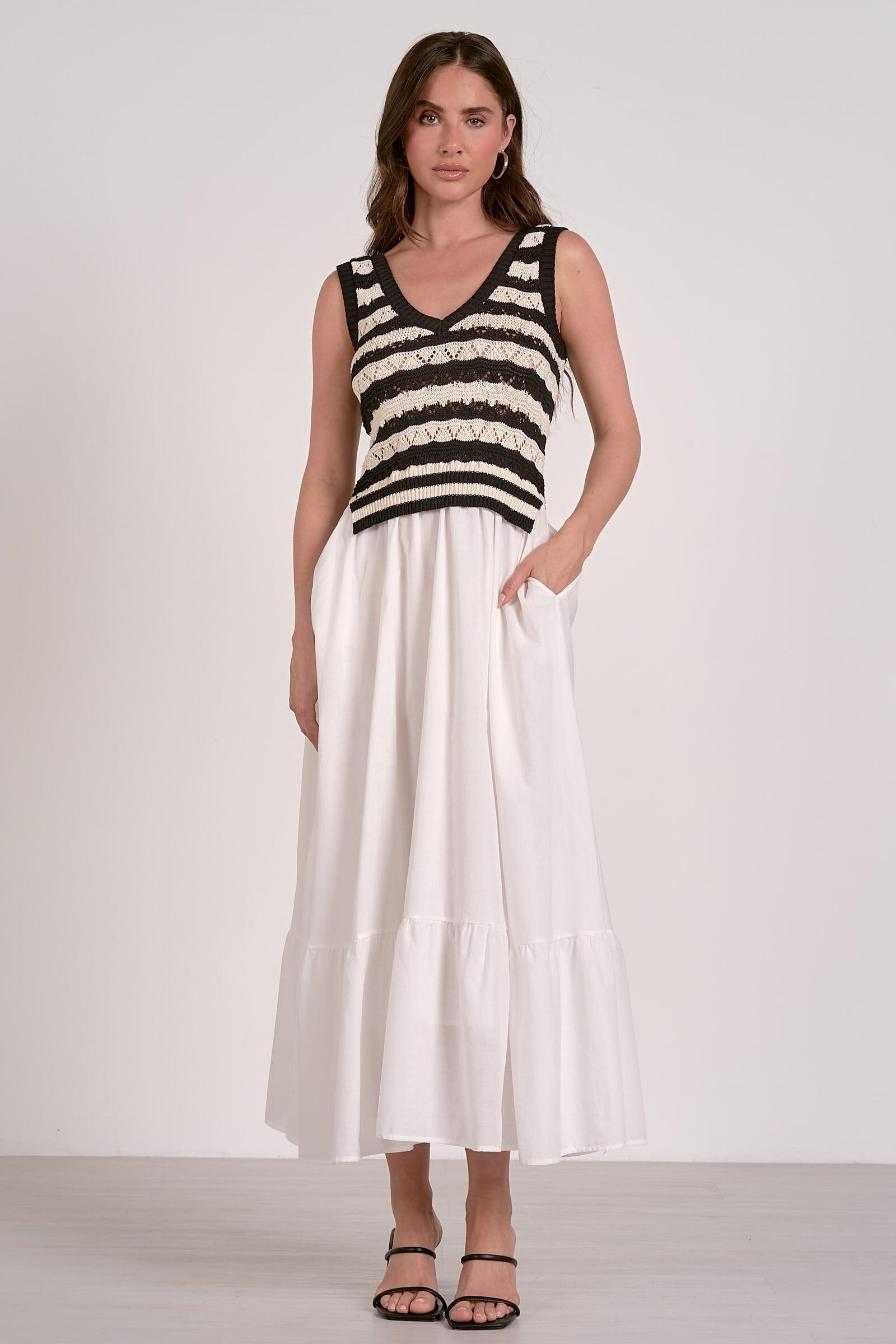 Midi Sweater Skirt Dress Combo Product Image
