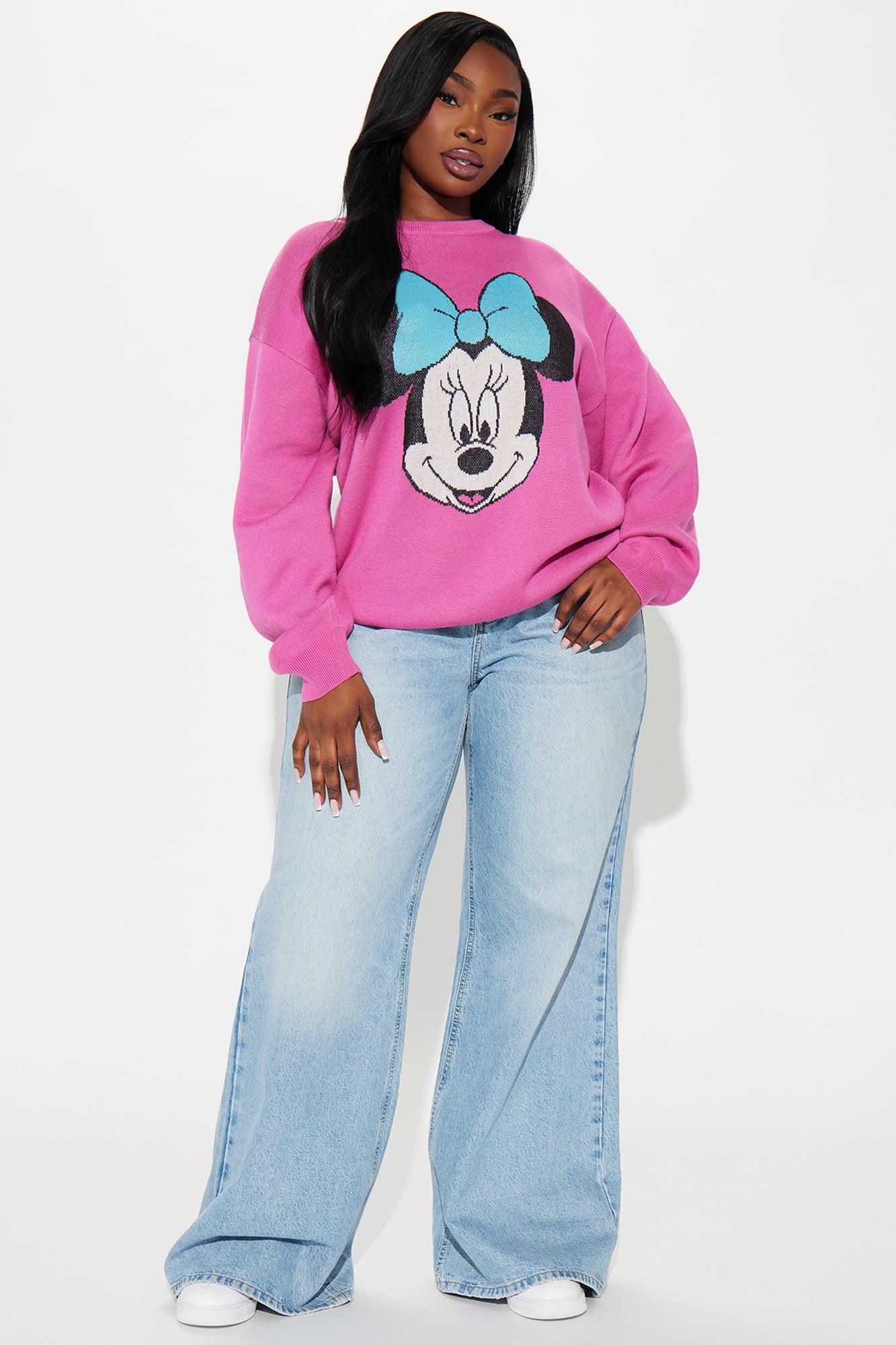Minnie Mouse Bow Sweater - Pink/combo Product Image