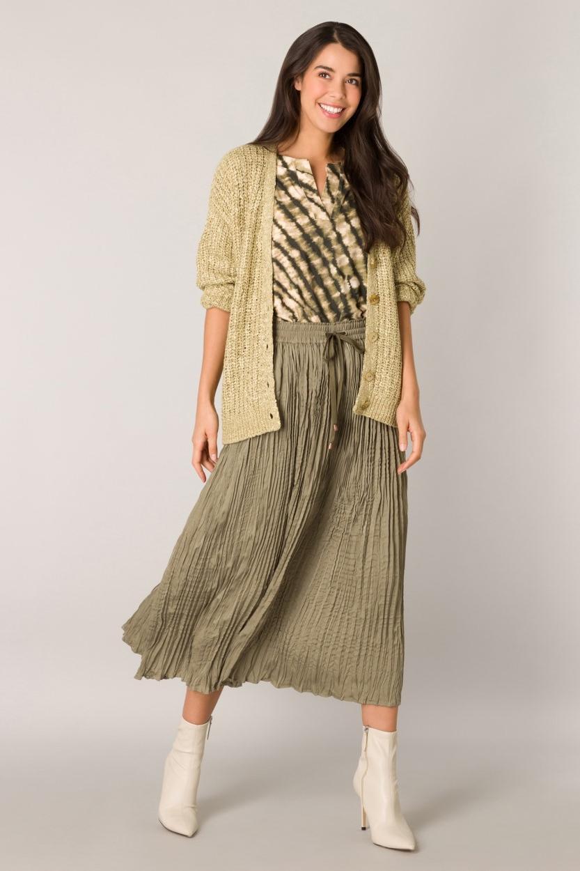 Elastic waist long skirt Product Image