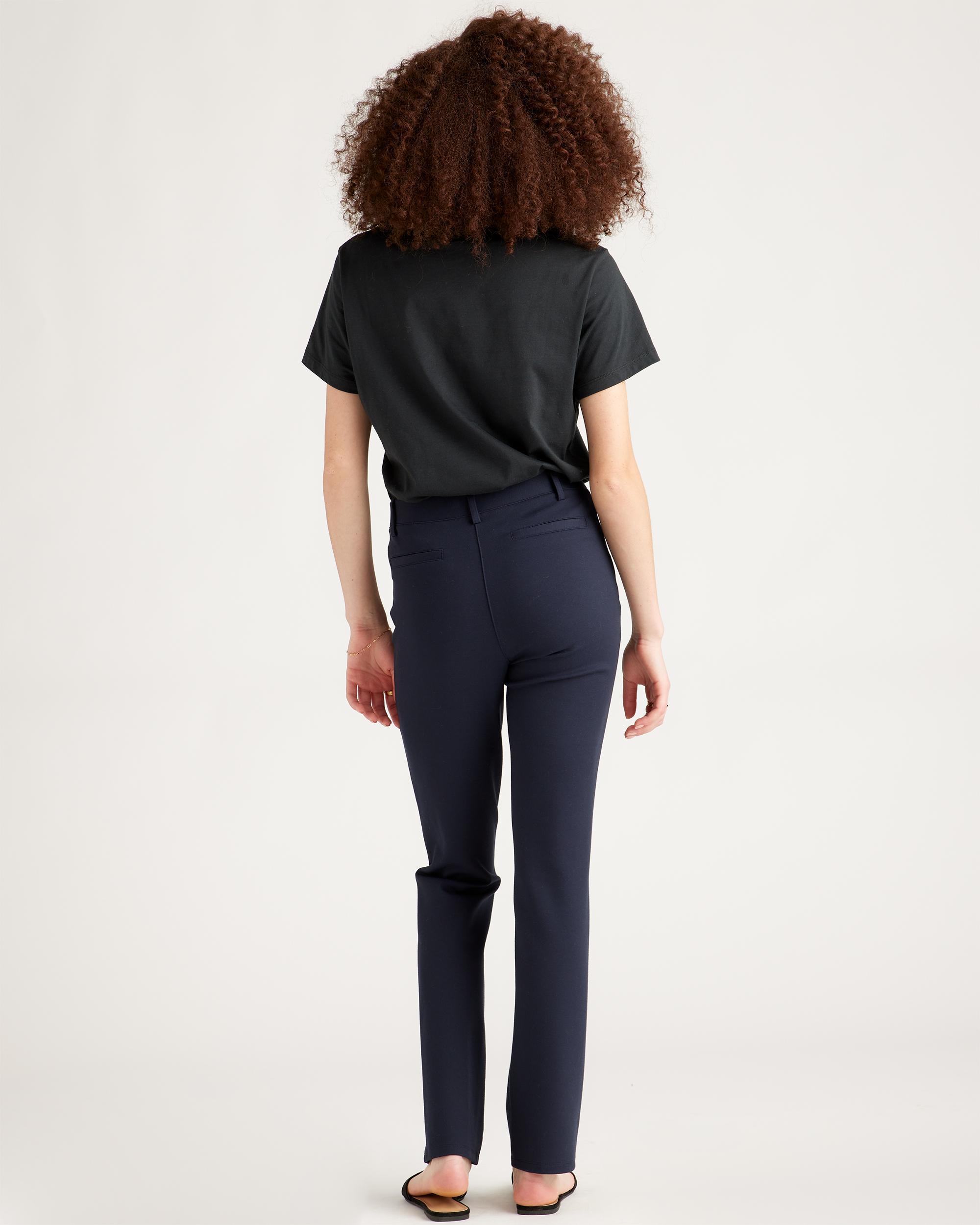 Quince | Women's Ultra-Stretch Ponte Straight Leg Pants Petite Size XS, Rayon Product Image