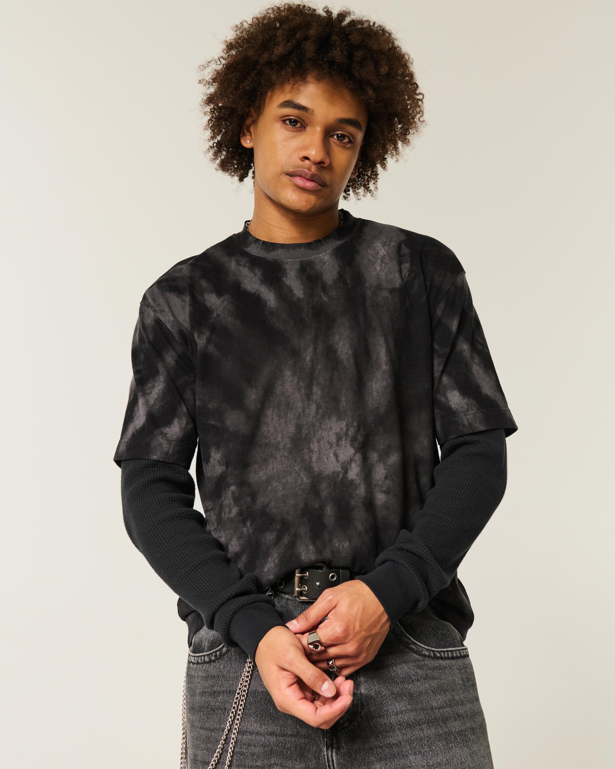 Boxy Heavyweight Camo Crew T-Shirt Product Image
