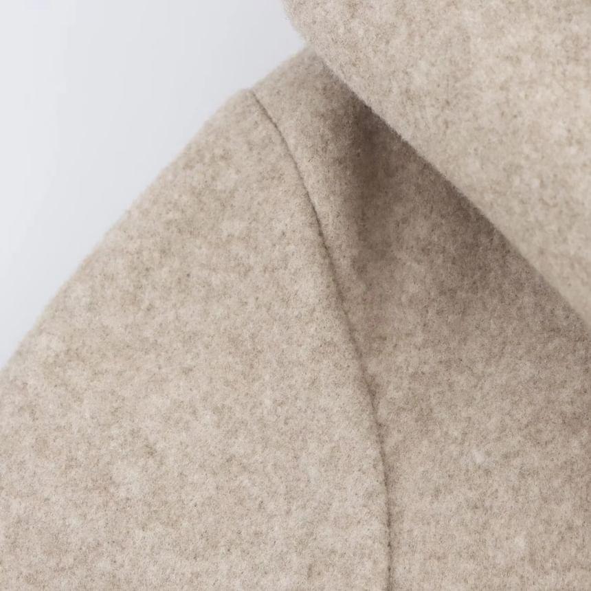 Plain Double-Breasted Coat Product Image