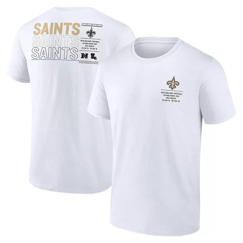 Men's Fanatics White New Orleans Saints Repeat Stats T-Shirt, Size: Medium Product Image